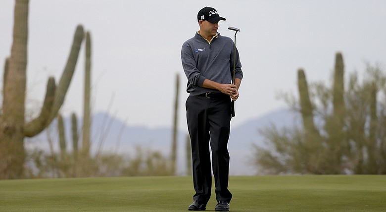 Bill Haas during his win in the first round of the 2014 WGC-Accenture Match Play at Dove Mountain in Marana, Ariz.