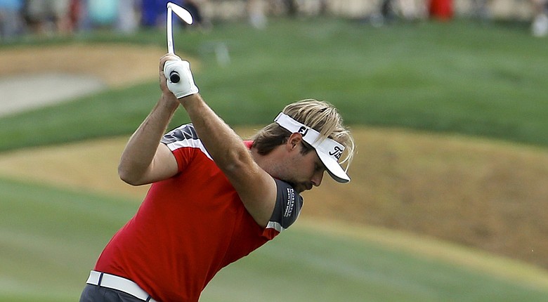 Victor Dubuisson during his first-round win at the 2014 WGC-Accenture Match Play at Dove Mountain in Marana, Ariz.
