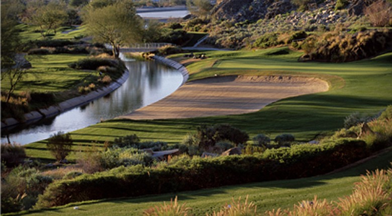 The No. 1 hole at PGA West at La Quinta in Palm Springs.