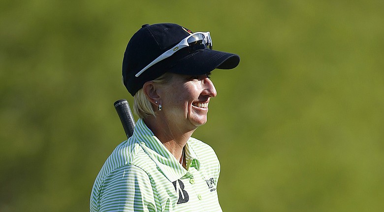 Karrie Webb during the final round of her win in the LPGA's 2014 JTBC Founders Cup at Wildfire Golf Club in Phoenix.