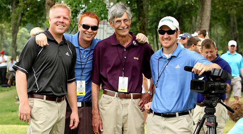 Ron Balicki (second from right) had an infectious way about him, seen by the huge smiles here from Lance Ringler, Asher Wildman and Jared Clemons.