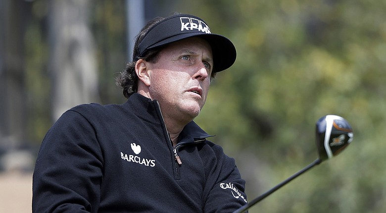 Phil Mickelson preparing for the PGA Tour's 2014 Valero Texas Open.