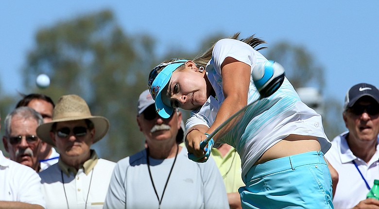 Lexi Thompson during the final round of the LPGA's 2014 Kraft Nabisco Championship.