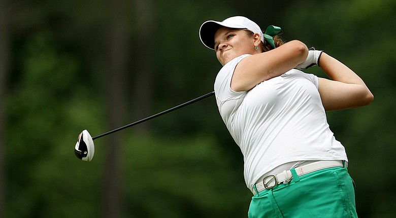 Michigan State's Liz Nagel posted a 1-over 73 to help the Spartans gain a share of the lead at the Big Ten Women's Championship.