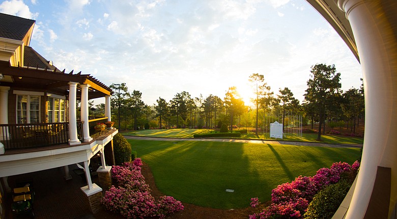 A view of the sunrise from the Sage Valley Golf Club clubhouse during the Junior Invitational at Sage Valley.