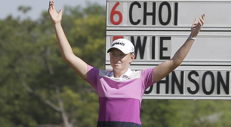 Stacy Lewis birdies the 18th to cap her 2014 North Texas LPGA Shootout win at Las Colinas in Irving, Texas.