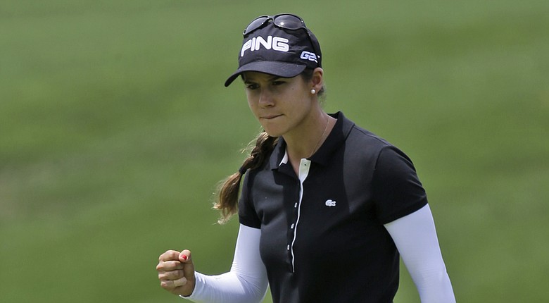 Azahara Munoz during Thursday's first round of the LPGA's Kingsmill Championship.