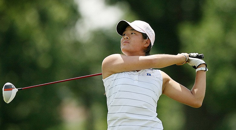 Duke's Celine Boutier during the second day of play at the 2014 NCAA Division I Women's Championship in Tulsa, Okla.
