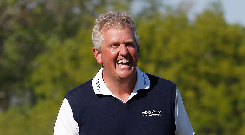 Colin Montgomerie after winning the 2014 Senior PGA Championship in Benton Harbor, Mich.