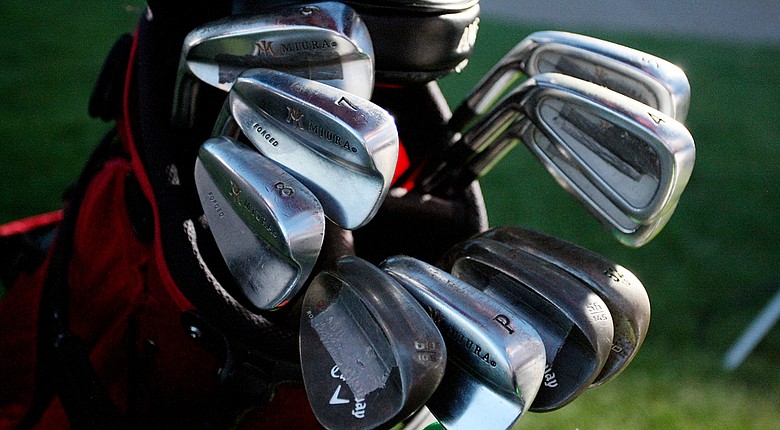 Cameron Wilson's winning clubs at the NCAA Men's Championship, where the Stanford senior outlasted Georgia Tech's Ollie Schniederjans in a playoff for the individual title.