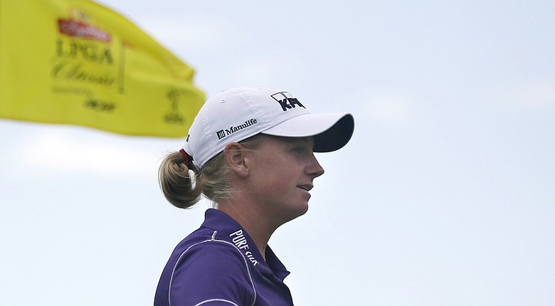 Stacy Lewis will have Sunday's final tee time for the final round of the 2014 ShopRite LPGA Classic.