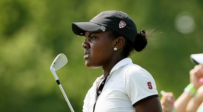 Stanford’s Mariah Stackhouse appreciates the significance of her historic Curtis Cup selection -- it's one more step in the 20-year-old golfer's journey (shown here during the 2014 NCAA D-I Women's Championship).