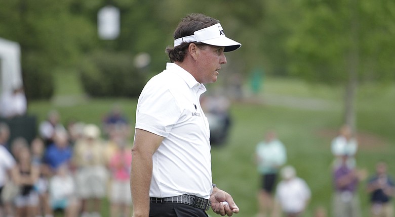 Phil Mickelson will play in a spotlight tee time for the first two rounds of the PGA Tour's 2014 FedEx St. Jude Classic (shown here at the Wells Fargo Championship earlier this year).