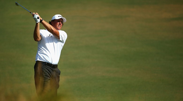 Phil Mickelson during Tuesday's practice round at the 2014 U.S. Open at Pinehurst No. 2.