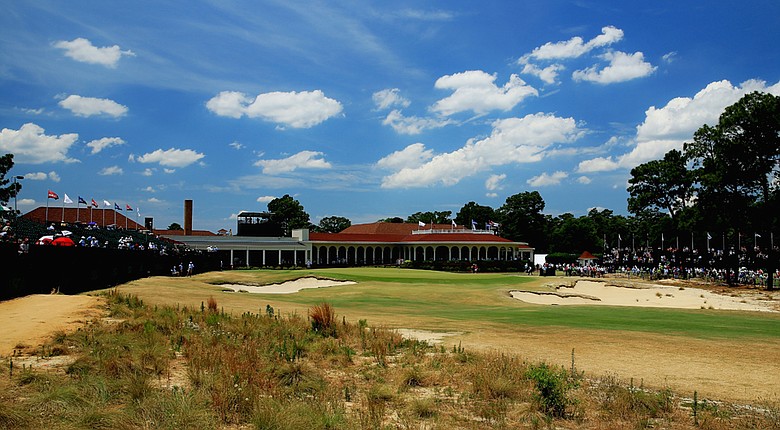 The 18th hole at Pinehurst.