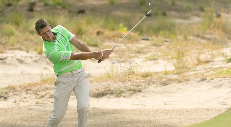 Brandon McIver, a rising junior at Oregon, during Monday's practice round for the 2014 U.S. Open at Pinehurst No. 2.