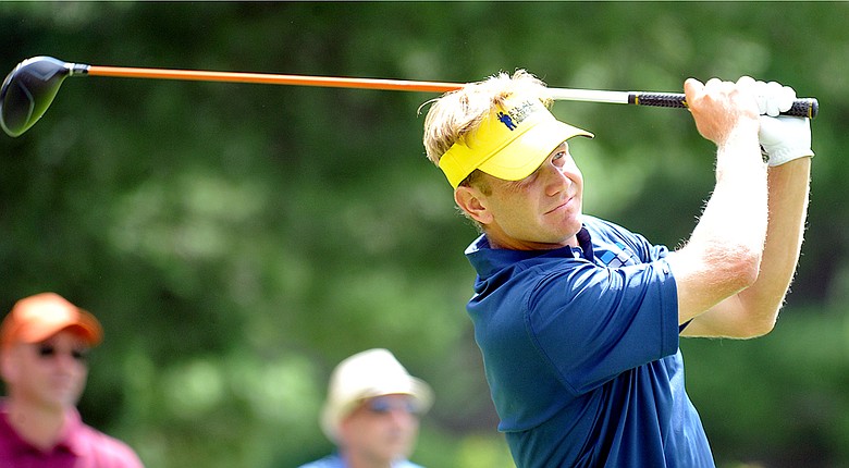 Billy Hurley III during the second round of the PGA Tour's 2014 Greenbrier Classic.
