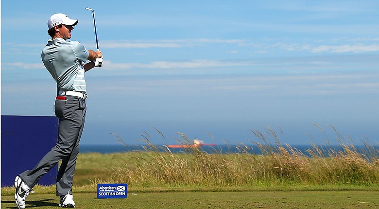 Rory McIlroy during Friday's second round of the European Tour's Scottish Open at Royal Aberdeen.