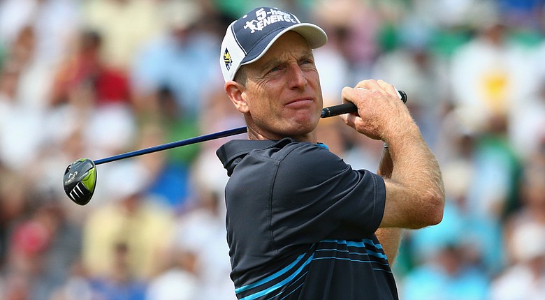Jim Furyk fired a 1-under 71 on Friday at the British Open in Hoylake, England.