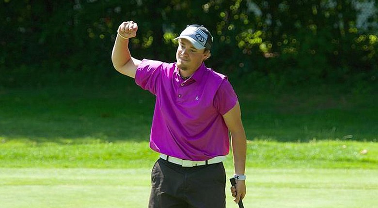 John Kelly after securing the 2014 Massachusetts Amateur Championship at Kernwood CC in Salem, Mass.