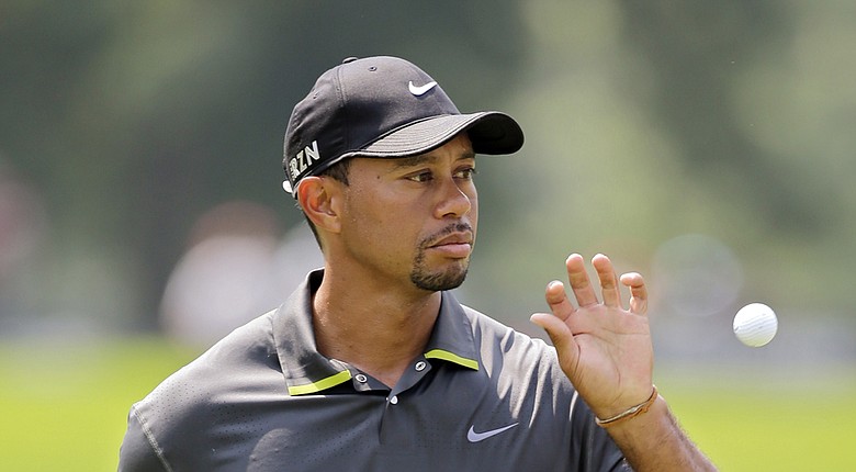 Tiger Woods during Friday's second round of the PGA Tour's WGC-Bridgestone Invitational.