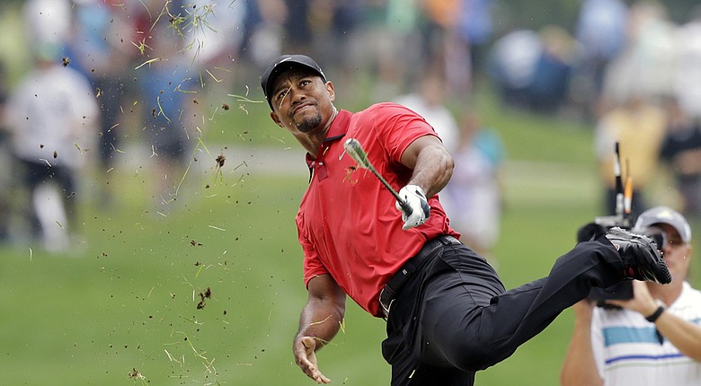 Tiger Woods said after withdrawing with a back injury at the 2014 WGC-Bridgestone Invitational that this swing led to spasms, which eventually forced him to stop play on the ninth hole.
