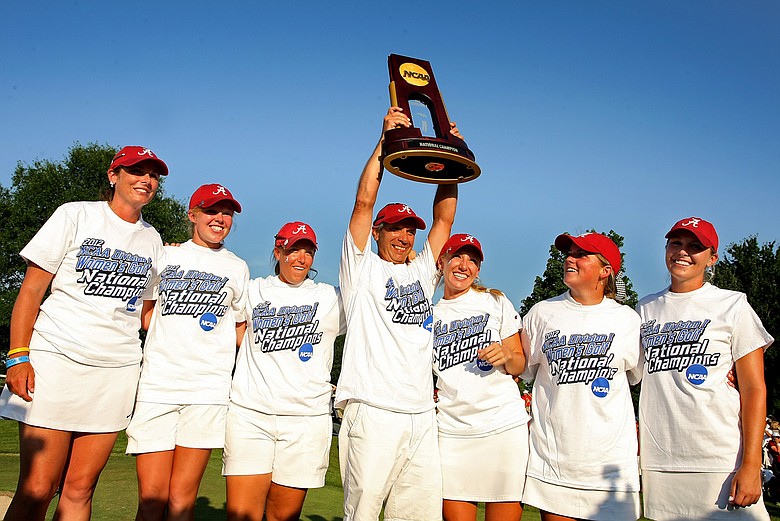 Alabama claims its first women's golf national championship at Vanderbilt Legends Club's North Course in Franklin, Tenn.