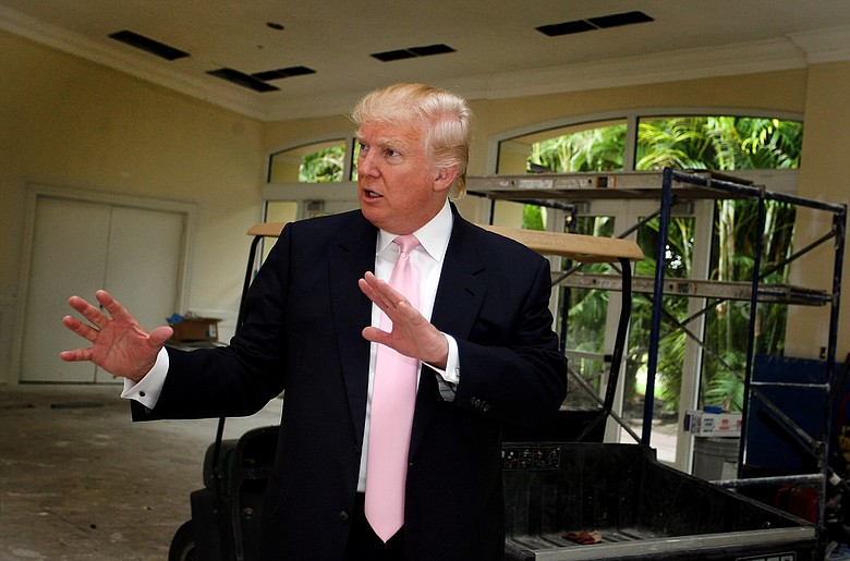 Donald Trump on a recent visit to the Doral Golf Resort and Spa, which he recently purchased.