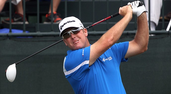 D.A. Points tees off during the final round of the 2013 Shell Houston Open.