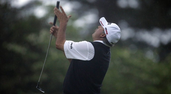 Angel Cabrera during the playoff at the 2013 Masters.