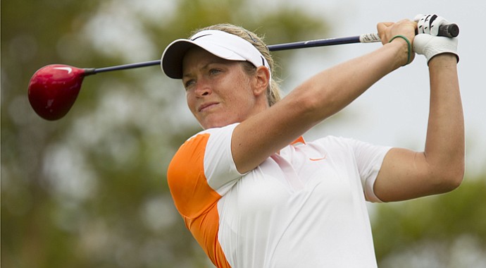 Suzann Pettersen during the third round of the LPGA Lotte Championship.