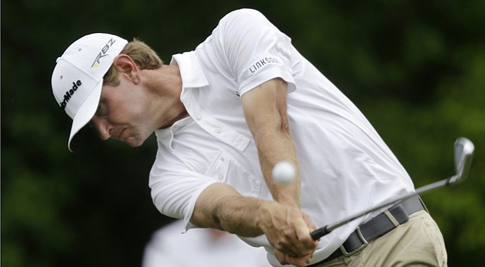 Lucas Glover during the final round of the 2013 Zurich Classic of New Orleans.