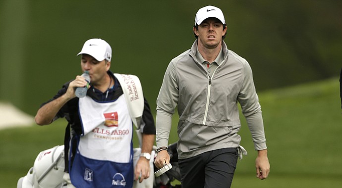 Rory McIlroy during practice for the 2013 Wells Fargo Championship.
