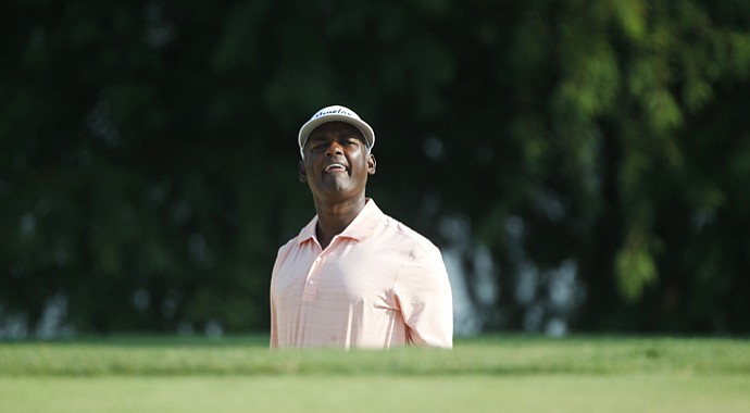 Vijay Singh during practice for the 2011 PGA Championship.