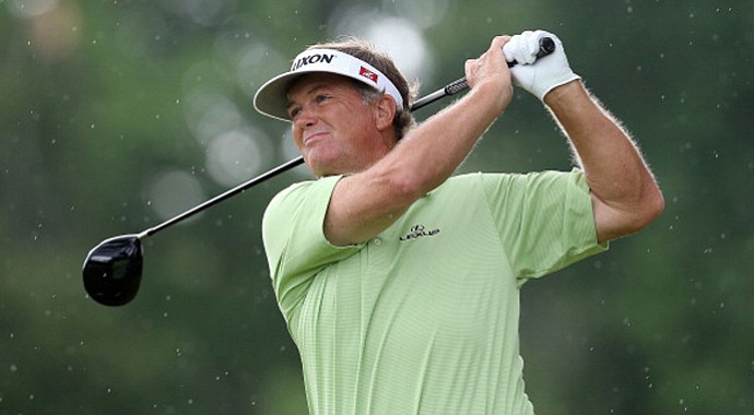Peter Jacobsen during the 2013 Senior PGA Championship at Bellerive Country Club.
