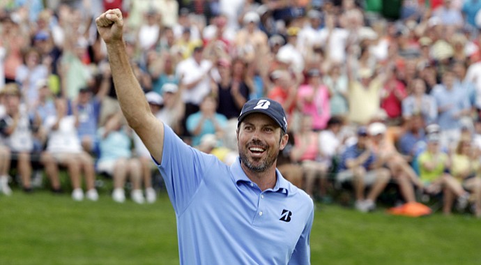 Matt Kuchar after winning the 2013 Memorial Tournament at Muirfield Village.