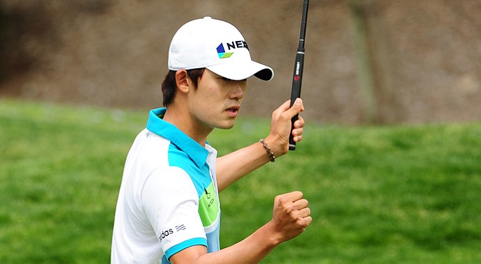 Bio Kim during sectional qualifying in Newport Beach, Calif., for the 2013 U.S. Open at Merion.
