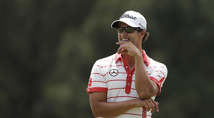 Adam Scott during his first win in a major at the 2013 Masters.