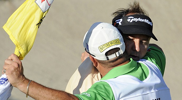 Ken Duke after his win in the 2013 Travelers Championship, his first on PGA Tour.