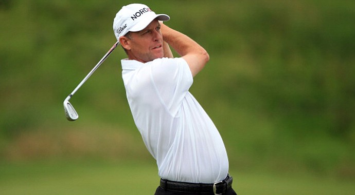 Anders Hansen during the first round of the French Open.