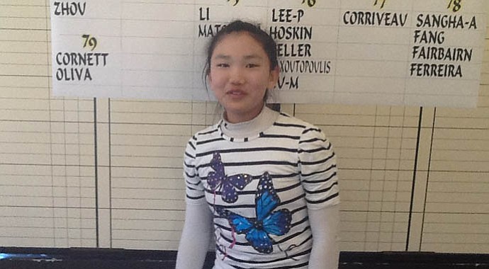 Lucy Li, 10, after qualifying for the 2013 U.S. Women's Amateur.
