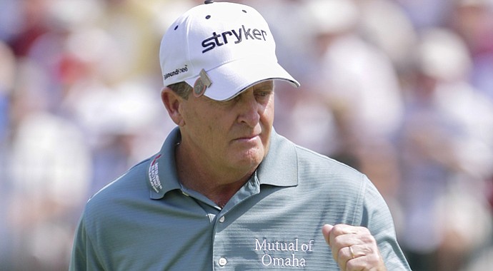 Fred Funk during the second round of the 2013 U.S. Senior Open at Omaha (Neb.) CC.