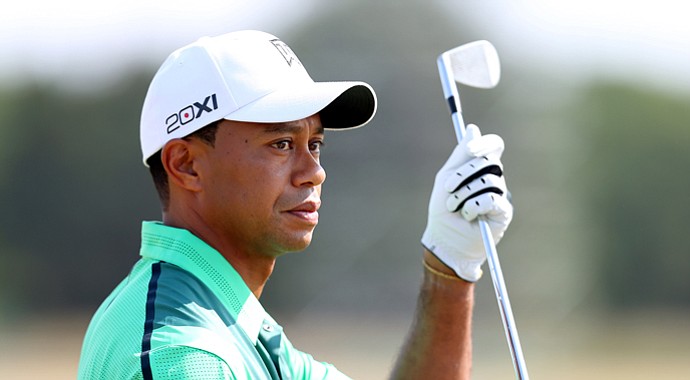 Tiger Woods during practice at Muirfield on July 14 for the 2013 British Open.