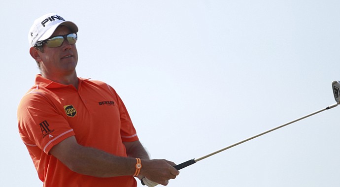 Lee Westwood during the third round of the 2013 British Open at Muirfield.