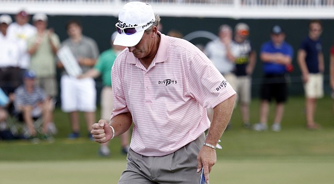 Woody Austin during his win at the PGA Tour's 2013 Sanderson Farms Championship.