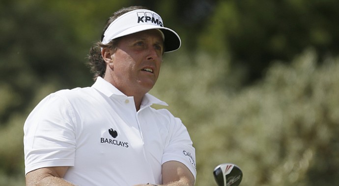 Phil Mickelson during Sunday's final round of the 2013 British Open at Muirfield.