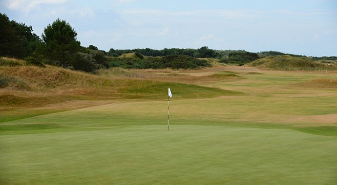 The 18th hole at Royal Birkdale.