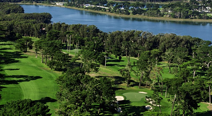 The third hole of The Olympic Club's Lake Course in San Francisco.