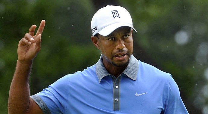 Tiger Woods during the second round of the WGC-Bridgestone Invitational.