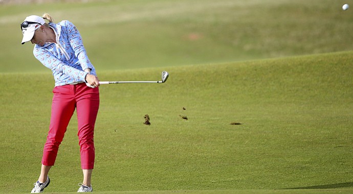 Morgan Pressel during the second round of the 2013 Women's British Open at St. Andrews.